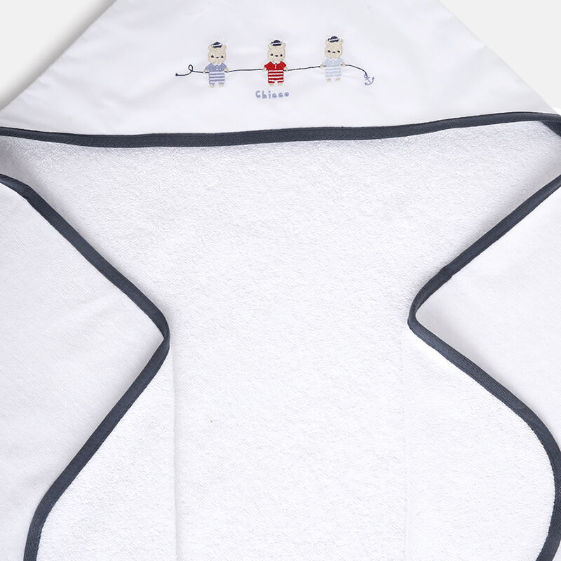 Boys White Woven Bathwrap image number 3